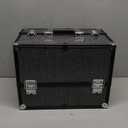 Joligrace Makeup Train Case Large 6 Tray Professional Organizer Box - Cosmetic Make Up Carrier with Lock & Key Carrying Strap for Studio Artist & Stylist Black Rhinestone