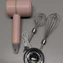 Hand Mixer, Portable Electric Cordless Handheld Mixer, 3-speed Usb Rechargeable withTwin Mixer Whips and Egg Separator for Whipping or Mixing Eggs, Butter, Cream,Kitchen Baking and Cooking (Pink)