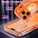 Casetego for iPhone 17 Pro Case,Compatible with MagSafe,[Military Grade Drop Test] Full Body Protection Slim Shockproof Rugged Marble Women Girls Case for iPhone 17 Pro 6.3 inch,All Orange