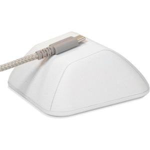 Smartish Magnetic Cord Holder - Cable Wrangler Organizer with Magnet Clips for Charger Management on Desktop, Nightstand for USB-C + Lightning - Snow Day White (Medium)