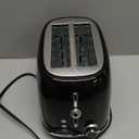 Roter Mond 2 Slice Toaster Retro Stainless Steel with Bagel, Cancel, and Defrost Functions, 6 Bread Shade Settings, Extra Wide Slots and Removable Crumb Tray, Black