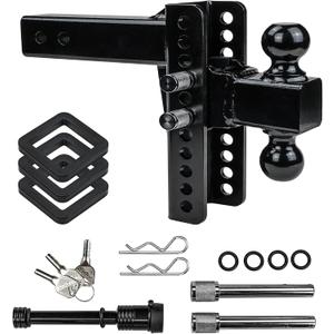 Adjustable Trailer Hitch for 2-1/2" Receiver 8" Drop/Rise, (20,000 LBS GTW)