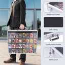 24"x20" Aluminum Card Display Case with Lock,Portable Trade Show Display Case,for Sports Card,Jewelry Craft Collector Shows,Collectible Cards