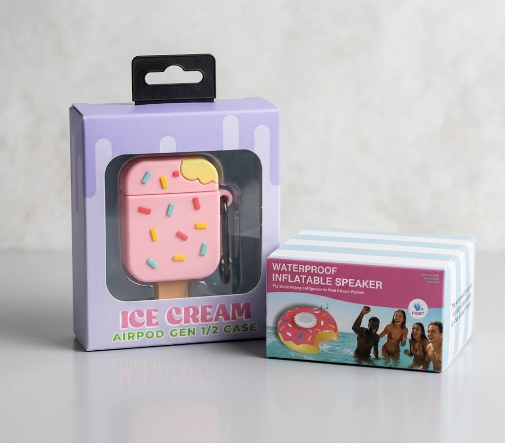Waterproof Inflatable Donut Speaker And Ice Cream Airpod Gen 1/2 Case
