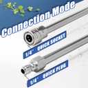 RIDGE WASHER Pressure Washer Wand Extension, 120 Inch Replacement Pressure Washer Lance, Stainless Steel Power Washer Extender Wand, 1/4 Quick Connect Fitting, 4000 PSI (2 Wands 60" Each Wand )
