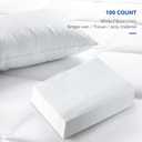 JMU 100PCS Disposable Pillow Case 21" x 30", Tissue/Poly Medical Pillow Covers Sleeves, White