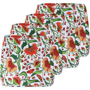 EHouseHome Patio Chair Seat Cushion Covers,Washable UV Resistant Slip Covers Replacement,Waterproof Outdoor Furniture Cushion Pillow Seat Cover for Couch,Garden,Sofa,24"×24"×4"(4 Covers Only,Babala)