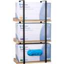 Glove Holder Dispenser for Wall Mount Wooden Metal Disposable Latex Glove Box Holder for Home Office, Lab and Garage, Tissue Wire Rack Wall-mounted for Kitchen Organizer Decor