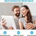 Cell Phone Booster for Home Office | 2 Inside Antennas| Boosts 5G & 4G LTE | Cell Phone Signal Booster for All U.S. Carriers| Up to 8000 Sq.Ft | FCC Approved