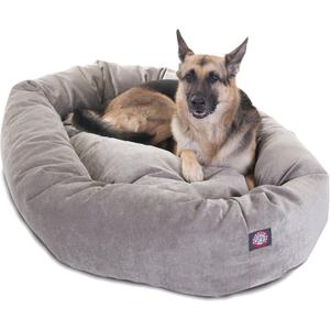 Majestic Pet Micro Velvet Dog Bed, 52 Inch X-Large, Round Washable, Vintage