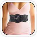 BODIY Black Sequin Wide Belt Glitter Stretch Dress Belt Sequins Cinch Belt Waist Belt for Women