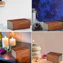 Wooden Urn Box for Human Ashes, Extra Small (Style1, 5 x 3 x 2.25 inch)