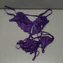 AnloveKiss Women Lingeries Deep V Teddy Lingerie Sexy Lace Bodysuit Cut Out One Piece Mini Babydoll (Purple, XL)