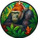 2025 Christmas Ornament  Silverback Gorilla Ornament, Jungle Wildlife Holiday Tree Decoration, Exotic Animal Keepsake Gift