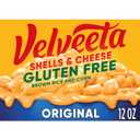 Velveeta Gluten Free Shells and Cheese, Brown Rice and Corn Pasta, 1 Box, for Easy Dinner or Dinner Sides, Original Flavor, Made with Real Cheese, 12 oz (EXP 09/09/26)