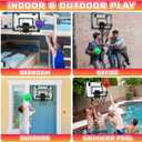 Basketball Hoop Indoor,Mini Hoop with LED Light/Scoreboard, Door Basketball Hoop Basketball Toys Gifts for 5 6 7 8 9 10 11 12 Year Old Boys Girls (Honeycomb Pattern)