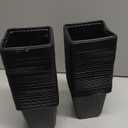 Anyumocz 100Pcs Square Plant Nursery Pots, 3.5 Inch Plastic Pots with Drainage Holes, Reusable Seed Starter Pots for Flowers, Vegetables, Garden Planting, Transplanting, Succulents, Cuttings(Black)