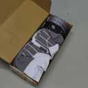 Hylaea Athletic Running Socks Cushion Padded Moisture Wicking Low Cut (Large, Black Grey White 4 Pairs)