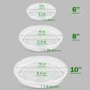 SupKing 6 Pack Plant Saucers (6inch /8inch /10inch),Heavy Sturdy Plant Trays Pot Tray for Indoor Clear Plastic Flower Pot Saucers Thicker Plant Water Drip Trays for pots(6" 8" 10")