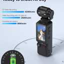 W & O Vlogging Camera with 180 Rotating Lens, Pocket Camera with Audio & Video Recording,7-Hour Battery, Handheld POV Cameras with 32GB, Easy One-Button Recording for Travel,Daily Life (Dark Gray)
