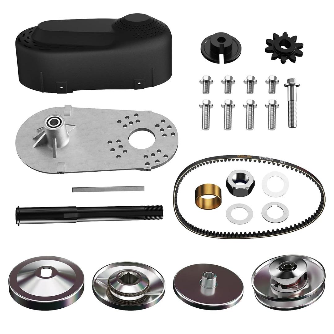 212CC Torque Converter Kit Go Kart 30 Series 6.5 HP Mini Bike Comet Clutch Set 3/4 Inch 10T #40/41/420 Chain Predator Driver Pulley Replacement Comet TAV2 Go-Kart Torque Converter