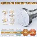 Ausemku Shower Curtain Rod 32-80 Inch Adjustable - 1 Inch Diameter Heavy Duty No drill Spring Tension Shower Rod, Non-Slip Rustproof Telescopic Rod for Bathroom, Nickel