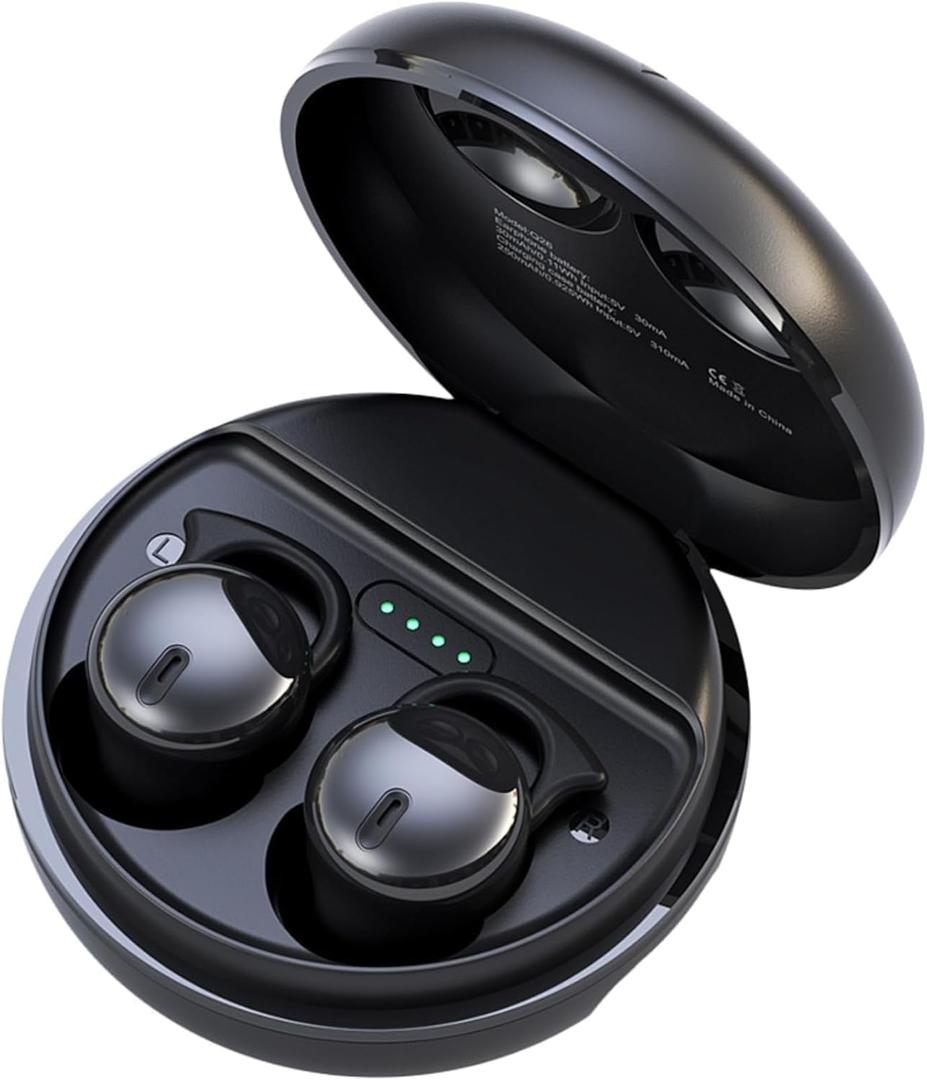 Invisible Sleep Headphones, Sleep Earbuds for Side Sleepers, Mini Noise Blocking Sleep Earphones, Bluetooth 5.3 Wireless Earbuds for Sleeping, Working, Black