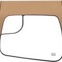 Drive Side Mirror Replacement for 2019-2025 Dodge Ram 1500 Heated Left Side Mirror Glass Replacement for Ram 2500 (Without BSD)