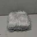 WLNUI Set of 2 Light Grey Decorative Fluffy Pillow Covers New Luxury Series Merino Style Faux Fur Throw Pillow Covers Square Fuzzy Cushion Case Spring Easter Home Decor 18x18 Inch