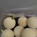 30pcs 6cm/2.4'' Velvet Xmas Balls Flocked Hanging Ornaments Christmas Decoration for Xmas Tree, Garland, Fireplace, Railing. Burgundy, Green, Brown, Beige (2.36" Velvet)