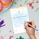 First Holy Communion Invitations for Son - 20 Invitation Cards 4x6 with 20 Envelopes - 1st Communion Invitations for Boy.(090)