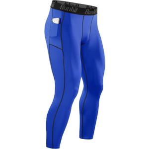 Runhit Mens Compression Pants Running Tights Pockets Sports Leggings Spandex Workout Cycling Athletic Thermal