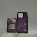 Vinich for iPhone 16 Pro Wallet Case with Card Holder, RFID Blocking Credit Slots Kickstand Shockproof Phone Cover Fit for iPhone 16 Pro 6.3" Purple