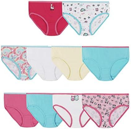 Hanes Girls and Toddler Underwear, Cotton Knit Tagless Brief, Hipster, and Bikini Panties, Multipack (Colors May Vary) Size 6