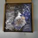 4 Pcs Winter Table Decorations Wooden Gnome Decor Winter Tiered Tray Decor Christmas Centerpiece Rustic Decorative Gnome Snowflake Block Sign Gift Farmhouse Xmas Signs for Home Kitchen