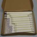 20 Pcs Flameless LED Taper Candles Battery Operated Taper Candles 5 Sizes of 6.5'', 7.7'', 8.8'', 10.0'', 11.2'' Flameless Candlesticks Flickering with 3D Flame for Wedding(Ivory White)