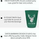 2 x Santa Barbara Design Studio Holiday 8-Count Plastic Frost Beverage Cups, 16 Fluid Ounces, Blitzen Reindeer