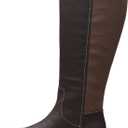 Clarks Women's Opal Glow Knee High Boot (5, Dark Brown Leather)