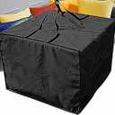 Square Outdoor Cushion Storage Bag Large Patio Cushion Cover Storage Bag with Zipper Handles Waterproof for Furniture Seat Cushions 32x32x24in (1xBlack)