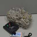 Solar Christmas Lights Outdoor Waterproof Christmas Decorations Curtain Lights 320LED 29.5ft 60 Drops, Solar Powered Rechargeable Fairy Lights for Party, Wedding, Home Decorations(White)