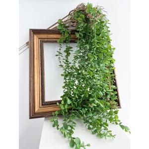 Mythlty 3 Eucalyptus Stems Artificial Hanging Plant, Fake Plastic Hanging Greenery Stems with Roots for Home Farmhouse Wall, Ceiling, Bathroom, Mantle, Outdoors Porch Decorations (3, Eucalyptus)