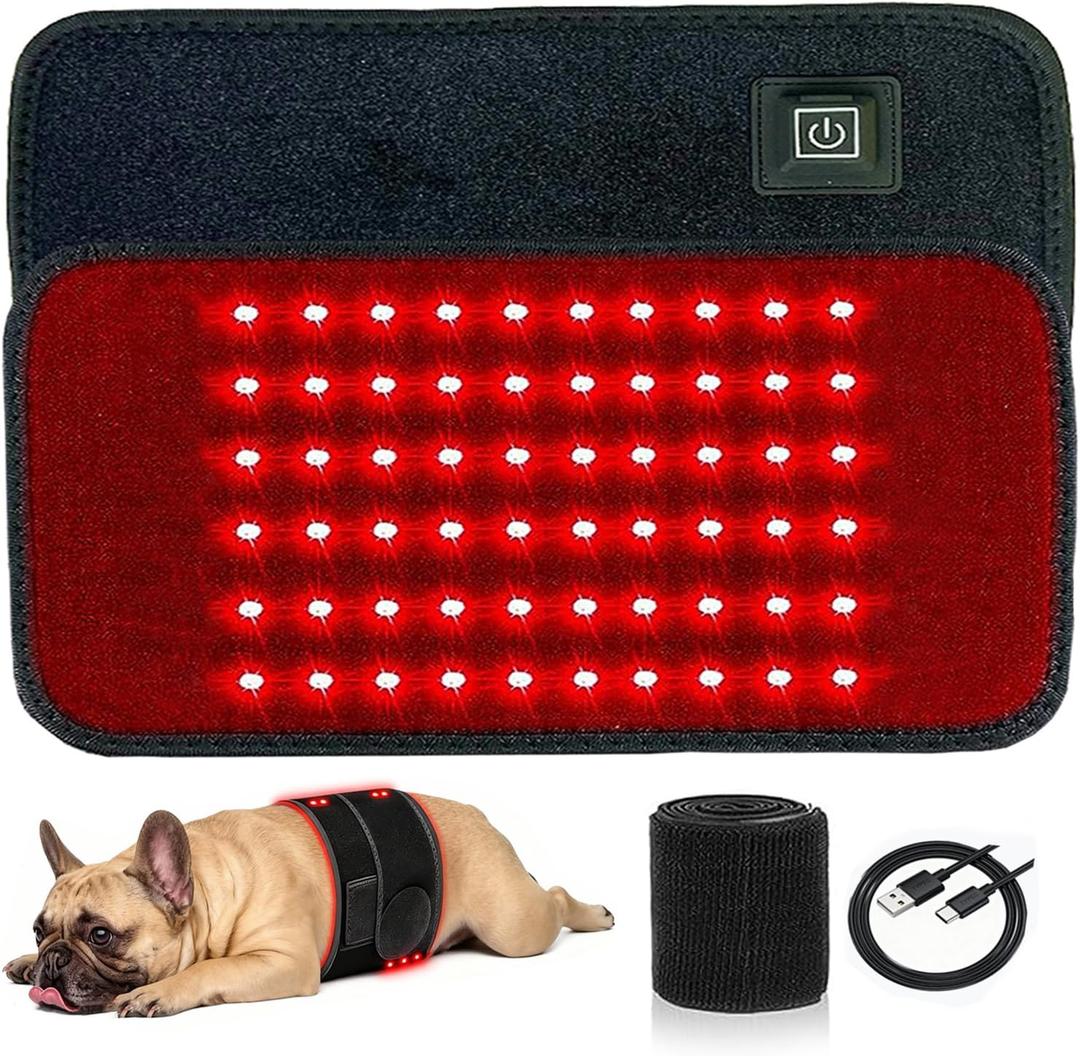 Luma Pet Red Light Therapy - Red Light Therapy Belt for Dogs, Infrared Red Light Therapy Device for Relief Hip, Joint and Back Care (10.6-inch x 5.1-inch)