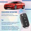 Key Fob Keyless Entry Remote Compatible with VW Volkswagen 2011-2016 CC Eos Golf GTI Jetta Tiguan Touareg/2012-2016 Beetle Passat Passat CC NBG010180T 4 Buttons Flip Key, 2-Pack