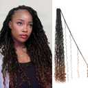 Goddess Locs Crochet Hair 24inch 9 Packs Boho Faux Locs Crochet Hair with Curly Ends Pre Looped Bohemian Locs for Women (1B/4/30