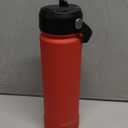 Mininoo Insulated Stainless Steel Water Bottle with Straw, Ceramic-Lined, BPA-Free & Leak-Proof, 24 oz, Red