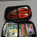 Car Roadside Emergency Kit with Battery Jumper Cables,Car Accessories for Men or Women,Automotive Safety Kit for Car,Vehicle, Truck or SUV,Gifts for Men or Him,Red (9 Pcs)