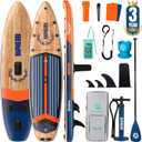 Niphean (Extra Large) Inflatable Paddle Board, SUP for 2+1 People/Family
500lbs Capacity Paddle Boards for Adults with Complete SUP Accessories, StabilTrac Fin Non-Slip Paddleboard, Gift Ideas