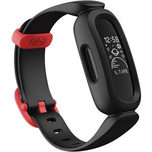 Fitbit Google Fitbit Ace 3 Activity Tracker for Kids 6+, Black/Racer Red, One Size 