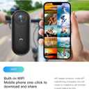 H8 64GB 4K Thumb Action Camera, Mini Body Cameras, Wearable Pocket Vlogging Camera, Multiple Accessory Mount Anywhere Small Portable Hands-Free Helmet Cam for Work, Cycling, Travel, Pet Walking (Black