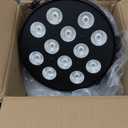 Betopper LED Stage Lights, 12X18W DJ Par Light, RGB+Lime+Amber+UV 6-in-1 Wash/Strobe Effect Stage Lighting, DMX512/Sound Activated Uplighting Lights for DJ, Parties, Concerts, Bars, 4-Pack